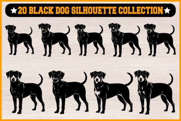 20 Black Dog SVG Collection