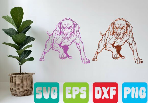 Aggressive Dog SVG Design