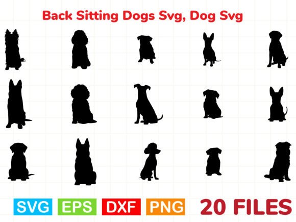 Back Sitting Dogs Svg, Dog Svg
