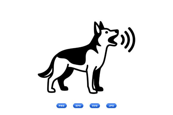 Barking Dog SVG Icon Design