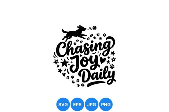 Chasing Joy Happy Dog SVG