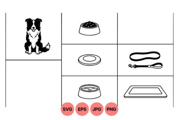 Cute Border Collie Dog SVG