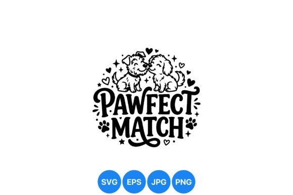 Cute Pawfect Dog SVG Design