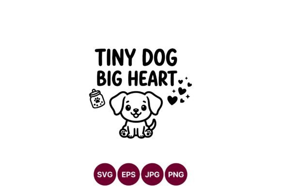 Cute Tiny Dog SVG Design