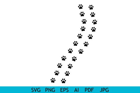 Diagonal Pet Paw Trail