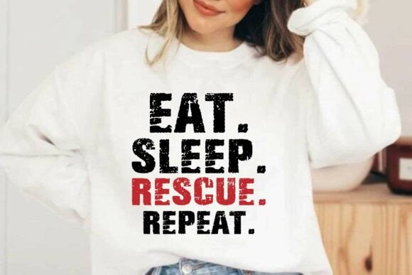 Eat. Sleep. Rescue. Repeat. SVG, Dog SVG