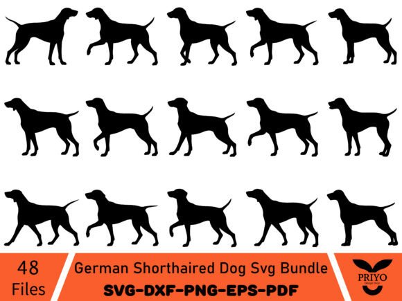 German Shorthaired Dog Svg Bundle
