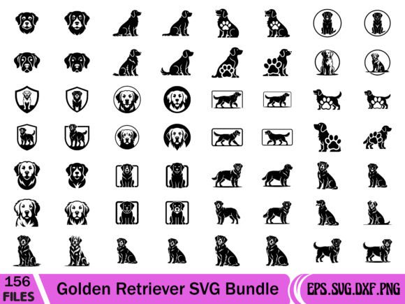 Golden Retriever Dog SVG Mega Bundle