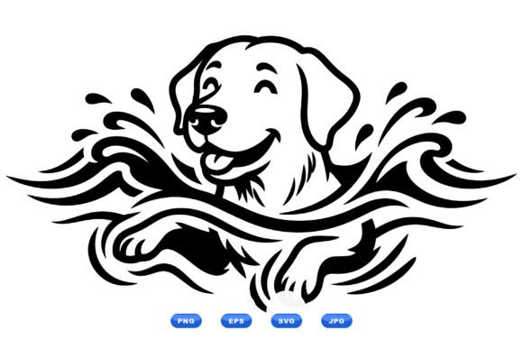 Happy Swimming Dog SVG Review