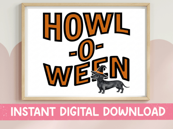 Howl O Ween Dachshund Dog SVG PNG