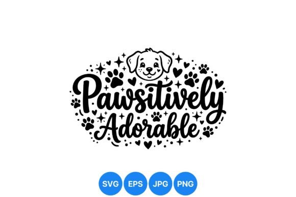 Pawsitively Adorable Dog SVG Design