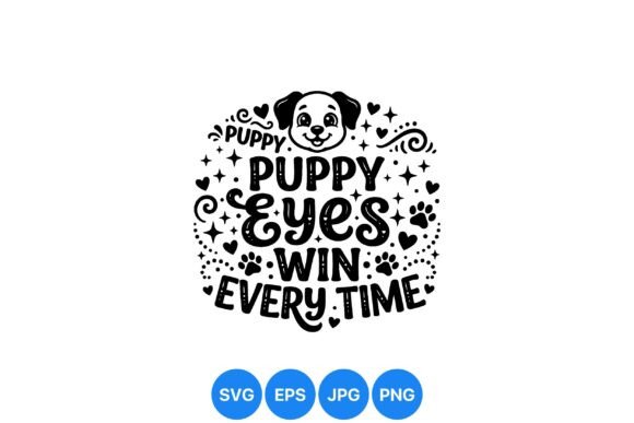 Puppy Eyes Cute Dog SVG Design