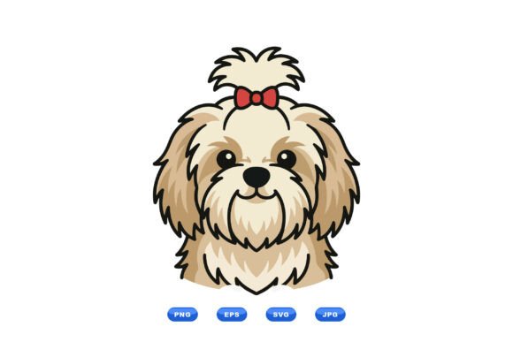 Shih Tzu Dog SVG Clipart