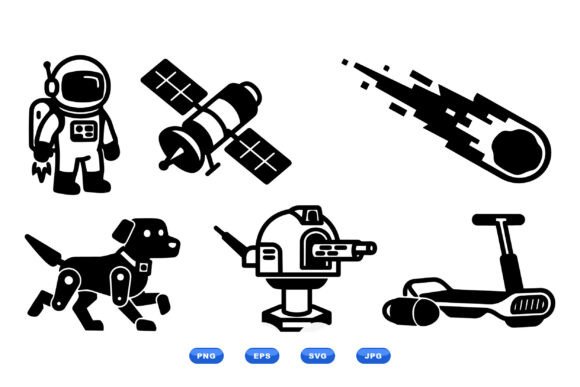 Space Robot Tech Vector Pack