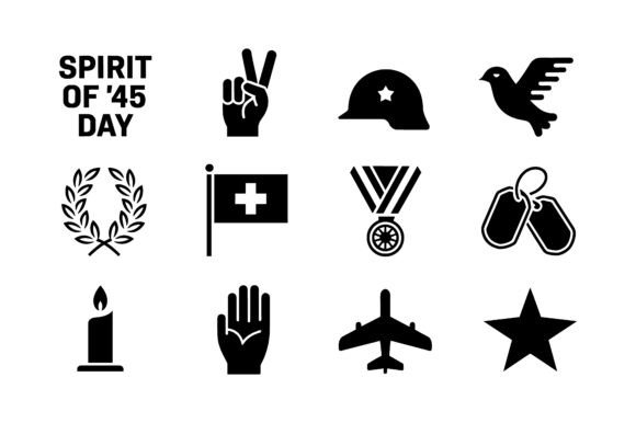 Spirit of 45 WWII Vector Silhouette