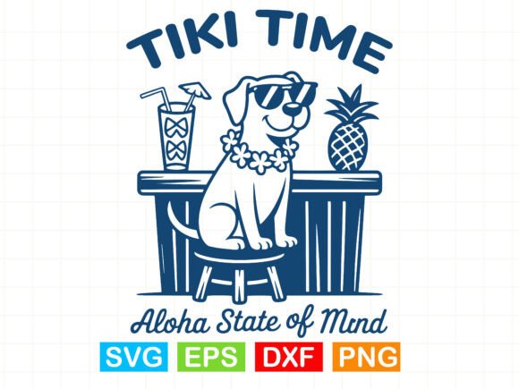 Tiki Dog SVG Aloha Summe