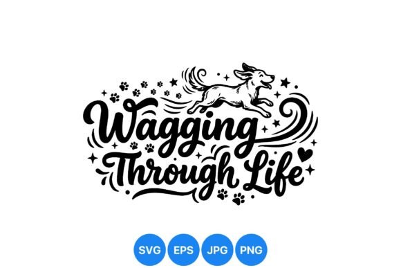 Wagging Tail Dog SVG Design